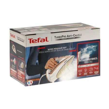 TEFAL FV5697E1, 3000 W, ceramic sole, 50 g/min, 300 ml, white and golden-4