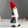 Interior doll "Grandfather Frost in gray coat and red chap-step" 55x15x16 cm