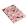 Note book A6+ 64 sheets in the "Sharks on Pink" cage, integral cover, Soft Touch, Offset Block 65 g/m2