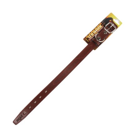 Collar zoonik "Premium-classic" Leather double, 41-53 x 3 cm, cognac-2