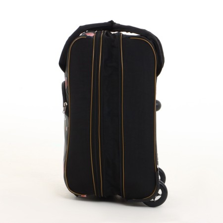 Small Small suitcase 20 "with a bag, a lightning department, with an extension, the color is black-6