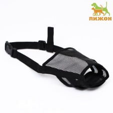 Muzzle mesh with double fixation, size l (length on the nose 6 cm, muzzle girth 25 cm), black