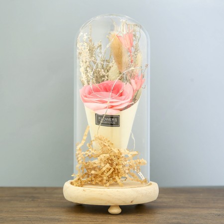 Nightlight "Rosa flask in the bouquet" LED 3AA MIX 23x11x11 cm Risalux-3