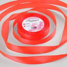 Satin tape, 20 mm × 23 ± 1 m, color neon orange No. 23