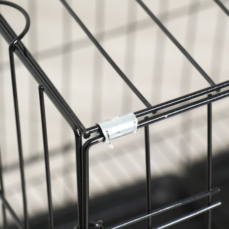 A cage with a hatch for dogs and cats, 85 x 60 x 70 cm, black-11