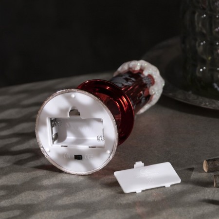 LED figure "Candle with Santa Claus" 7 × 20 × 7 cm, plastic, batteries AAAX2 (not in the kit), glow warm white-2