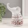 Souvenir Ceramics "Elek. Ethnic patterns" white aged 8.5x10.5x17 cm