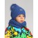 Knitted set for a boy: hat and snood, size 46, blue color
