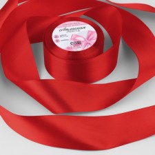 Satin ribbon, 50 mm × 23 ± 1 m, color red No. 26
