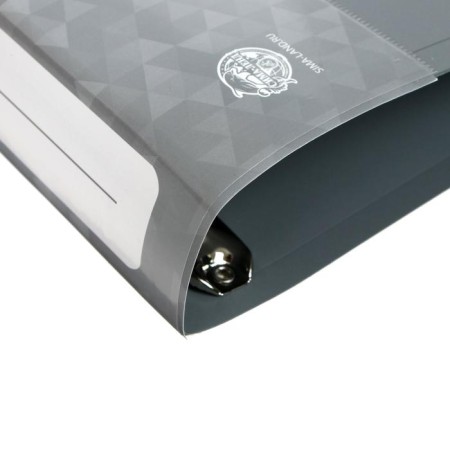 Folder on 4 rings A4, Calligrata, 40 mm, 700 μm, inner pocket, pocket for a spine, gray-3