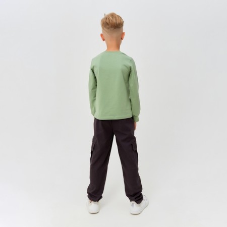Pants for the boy Minaku: Casual Collection color gray, height 158 ​​cm-2