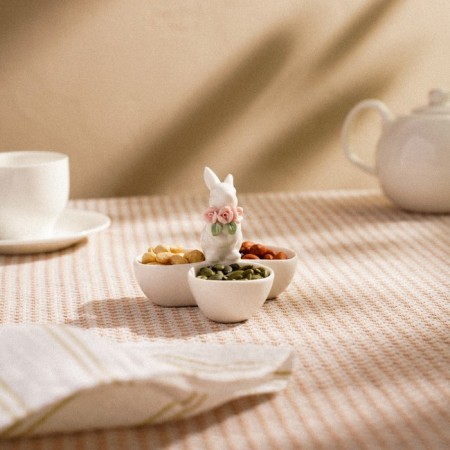 Porcelain Mengoritsa SL Home "Rabbit", 3 cells, 30 ml, 11.5 × 9.5 cm, white color-5