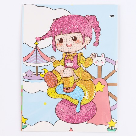 Diamond embroidery with partial filling of Himari, 13.7 × 18.3 cm, cardboard-2