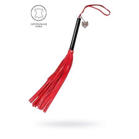 Pecado BDSM label, black handle, red whips, genuine leather