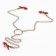 BDSM Assessoir Okpoki, clamps for nipples and clitoris, metal, red