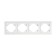 Frame four-seater horizontal, Stekker series Erna, PFR00-9004-01, White