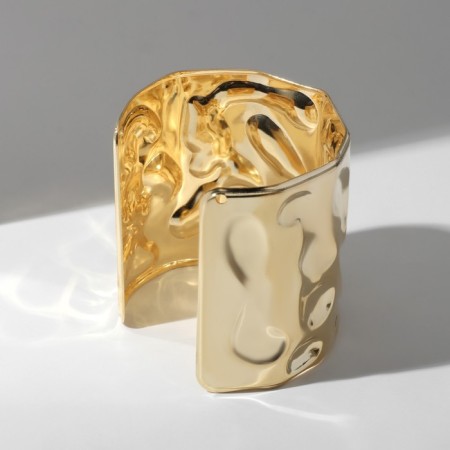 Bracelet Metal "Cuff" with recesses, color gold-2