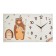 Carty clock wall "Bear and Hedgehog", smooth move, 35 x 60 cm