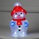 LED figure "Snowman" 11 × 22 × 11 cm, acrylic, 24 LED, AAX2 batteries (not in the kit), white glow