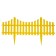 Decorative fence, 30 × 300 cm, 5 sections, plastic, yellow, Greengo