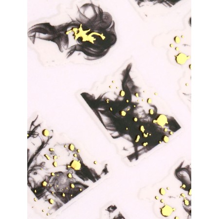 Nail stickers "Eide dayshail", black/yellow color-5