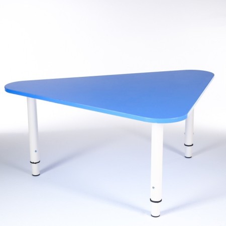 Table triangle growing gr.0-3 on a metal frame, blue