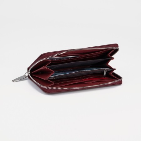 Women's wallet with lightning, burgundy color-3
