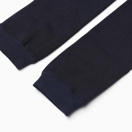 Microfiber leggings with fleece inside 600 den, dark blue color, size 1-3-2