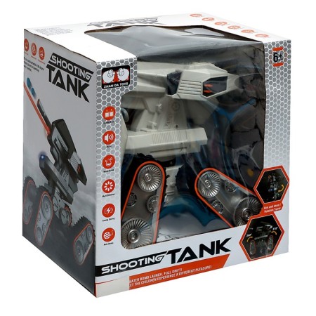 Luno Road tank, radio control, sound, shoots gel bullets, white-16