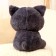 Soft toy "cat", 20 cm, gray color