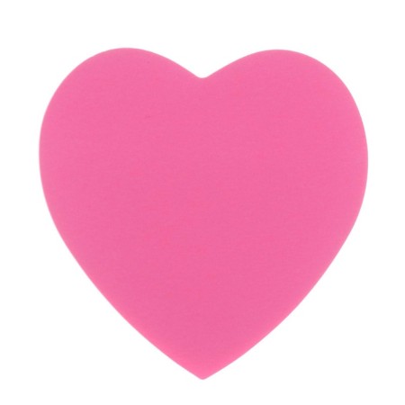 Block with a sticky edge "Heart" 50 sheets, fluorescent 5 colors-2