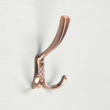 Hook furniture tundra TKT003, three -rod, copper