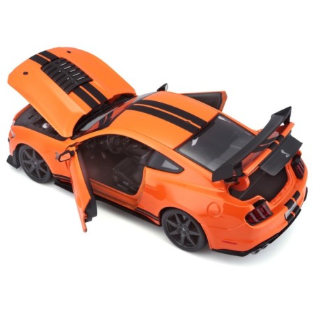 MASTO DIE-CAST 2020 Ford Shelby GT500 machine, opening doors, 1:18, Orange color-7