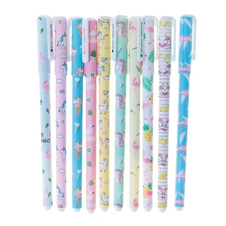 A set of gel pens "Tropics", 10 colors, in a plastic pencil case
