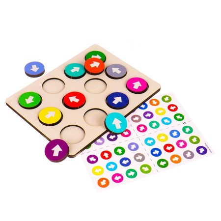 Developing games made of wood "arrows", repeat according to the model-1