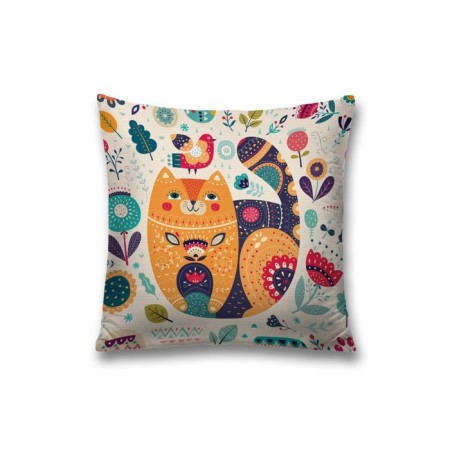 Decorative pillowcase "painted cat", on a zipper, size 45x45 cm