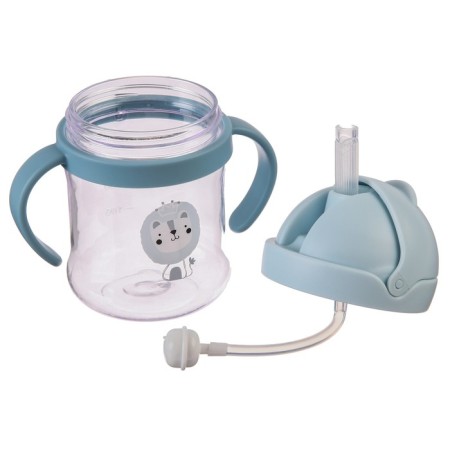 Drill - children's impotion with silicone tube, 250 ml., With handles, blue color-6