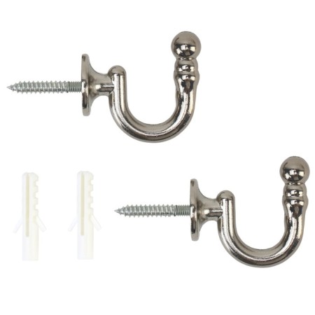 Curtain hook, 2 pcs, cognac color-1