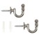 Curtain hook, 2 pcs, cognac color