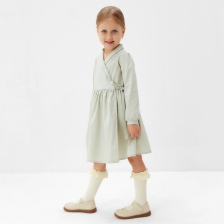 Платье для девочки MINAKU: Cotton collection цвет фисташковый, рост 98 см-5