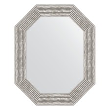 Mirror in the baguette frame, a wave of chrome 90 mm, 61x76 cm