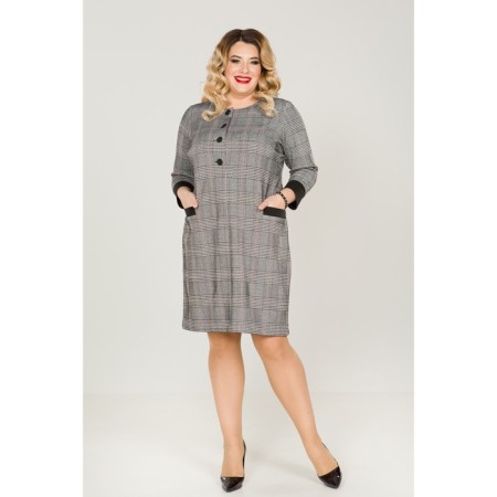 Female dress, size 68, gray color-1