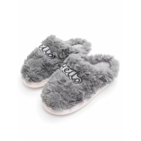 Home Hello slippers, closed nose, size 38-39, color gray color-3