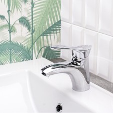 BouOU B8173-1 shell mixer, 105 mm pour, single-leaf, brass, chrome