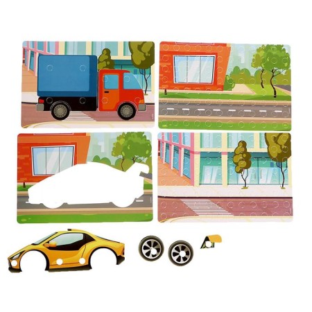 Designer in the Cool Racing suitcases, with an electric screwdriver, 4 cards, 57 parts-2
