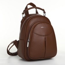 Women's backpack on lightning, brown color
