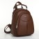 Women's backpack on lightning, brown color