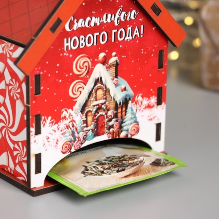 New Year's tea house "Happy NG" 10.5x9.5x12 cm-3