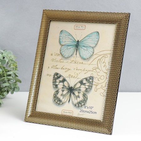 Photo frame plastic 20x25 cm "Golden network" Black veins 29.5x24.5 cm-1