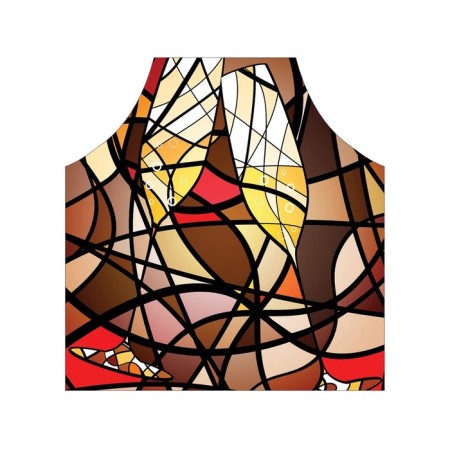 Apron kitchen with a photo print "Abstract glasses", adjustable, size OS-2